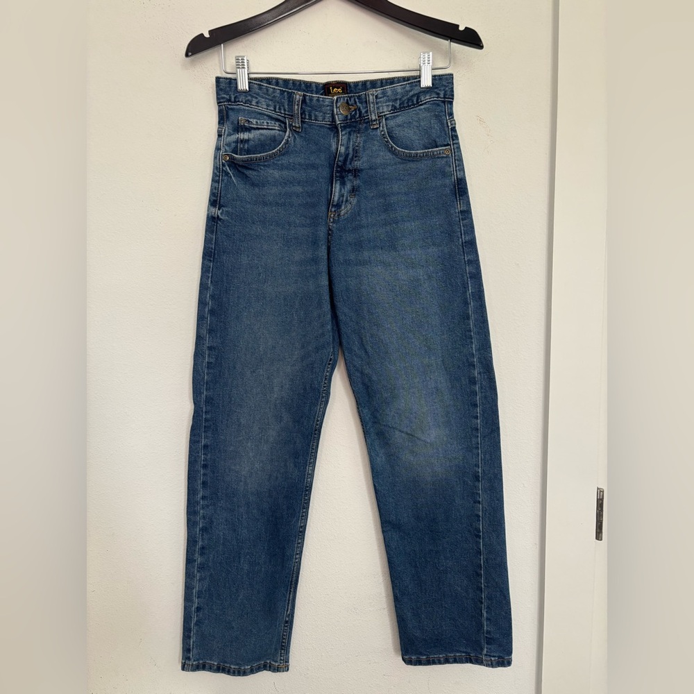 LEE DARK WASH CLASSIC VINTAGE STYLE STRAIGHT LEG JEANS SZ 29”